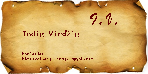 Indig Virág névjegykártya
